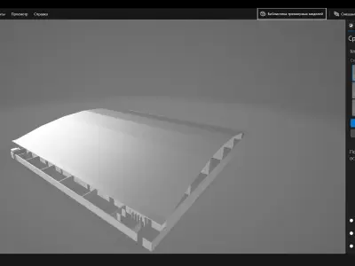 Hangar 3D bridge Low-poly 3D model