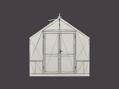 Lahe 6 Green House Low-poly 3D model