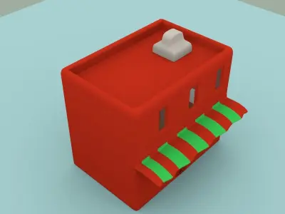 Mini Apartment Low-poly 3D model