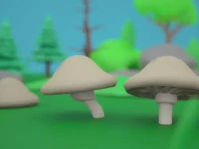 LowPoly Nature Asset Pack Trees Grass and Rocks for AR VR Games Low-poly 3D model