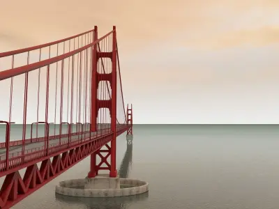 The Golden Gate Bridge 3D model