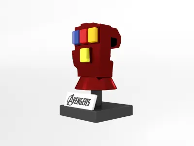 Lego Infinity Gauntlet v1 001 Low-poly 3D model