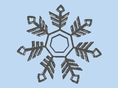 Snowflake - Type 1 3D model