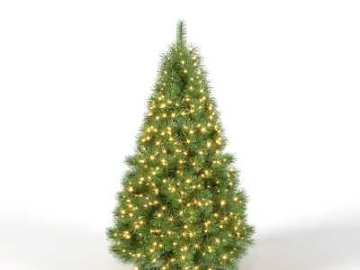 Christmas Tree 5 feet With Lights 3D model