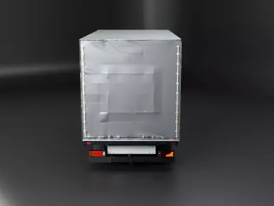 Curtain Side Tautliner Van Structure 3D Model PBR Textures Low-poly 3D model