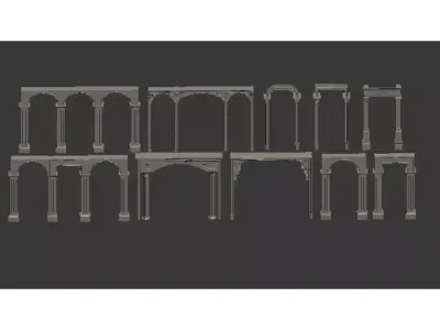 European style door frame components Texture