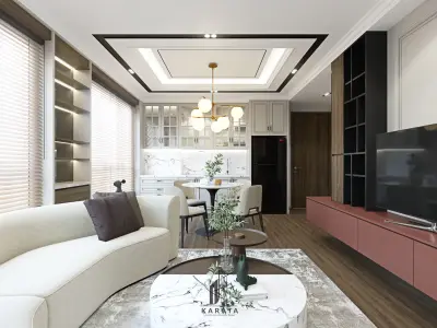 Design Living Room Modern Low-poly 3D model