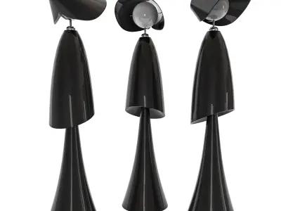 Black Alien Floor Lamp 3D model