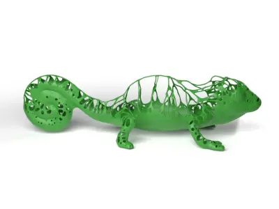 Chameleon Dust Voronoi Low-poly 3D model