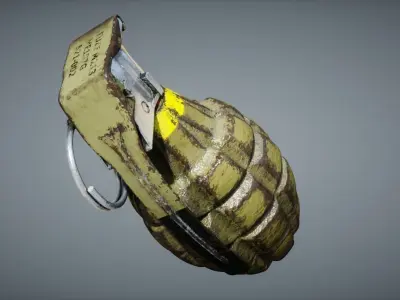 Hand Grenade Low-poly 3D model