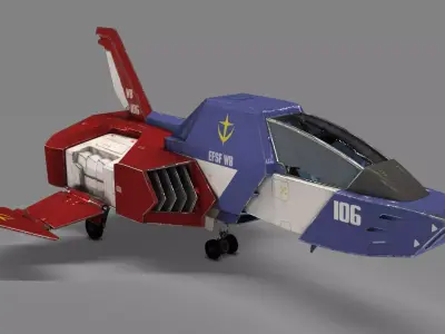 FF-X7 Core Fighter Low-poly 3D model