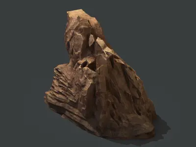 Red Rock Sandstone Pbr 2 Low-poly 3D model