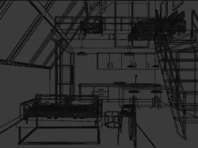 living room Free 3D model