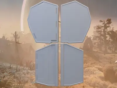 Sci fi Armour Back plates only 3D print model