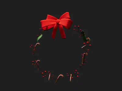 christmas wreath 3d model 3D model