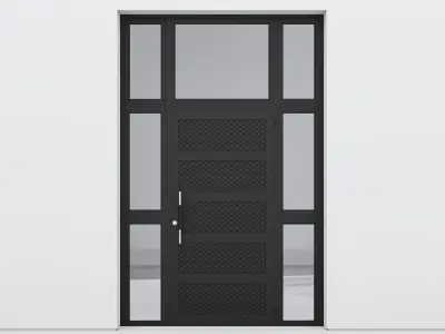 Aluminium door 91 3D model