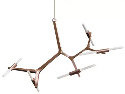 Agnes chandelier 10 lights bronze von Roll Hill 3D model