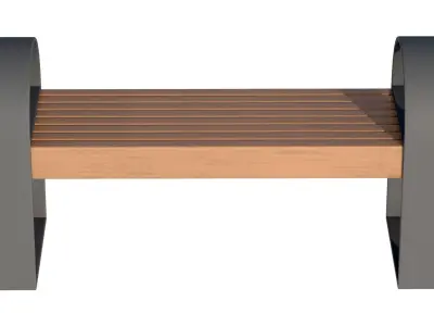 City Bench 05 Low-poly 3D model