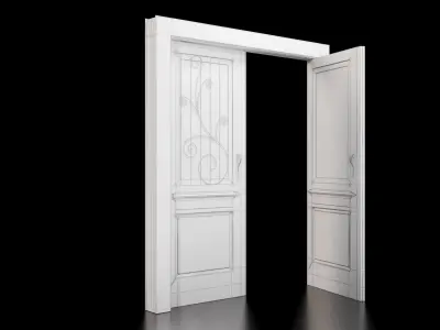 Classic Door 3D model 4