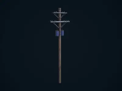 Power Pole Low-poly 3D model