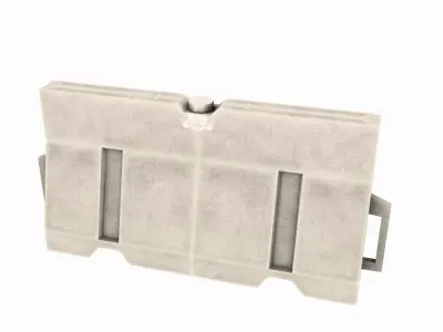 Barrier White Low-poly 3D model
