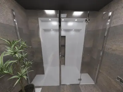 Bathroom modern with toilet and sink 3D model