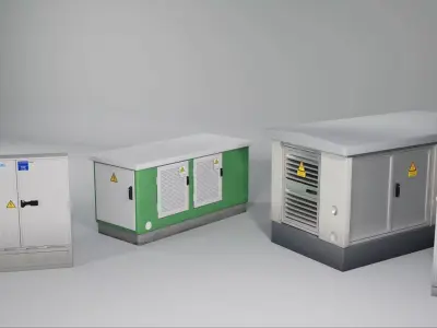Electrical Distribution Boxes and Stations Pack 3D model