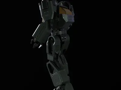 Mech Robot PBR Low-poly 3D model