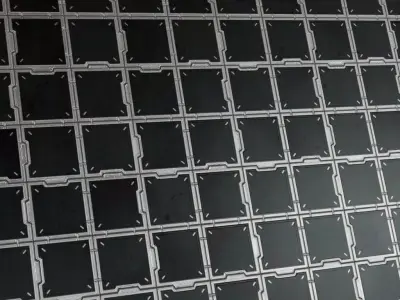 Dark Perforated Metal Slotted Vents PBR SEAMLESS Texture