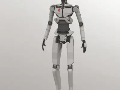 Med Bot LP Rigged Low-poly 3D model