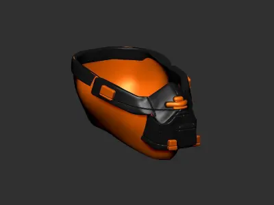 helmet high poly sculpt 3d printable  3D model 118