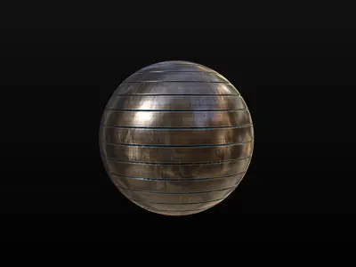 10 Seamless Metal Panels and Grids PBR Materials - Set 2 Texture