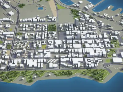 Darwin - 3D City Model Low-poly 3D model