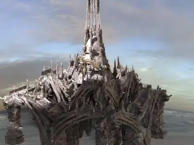 Set Desert tower arches 3D model