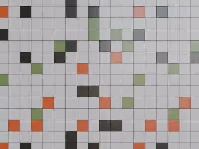 Modern Mosaic Square Ceramic Tiles PBR Seamless Texture