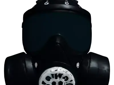 Modern Tactical Gas Mask Model Low-poly 3D model