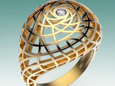 Ring Sphere Dome 3D print model