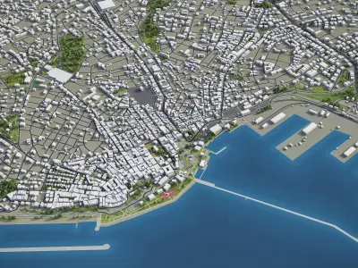 Bandirma - City 3D Model Low-poly 3D model
