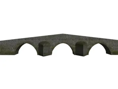 Medieval bridge 3D model