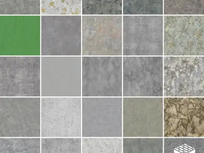 25 PBR Concrete Textures 01 Texture