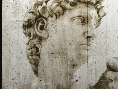 David Street Art Wall Mural 3D model