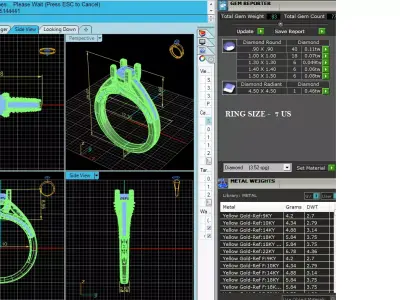Women Light Weight Solitare Diamond Wedding Ring   7 3D print model