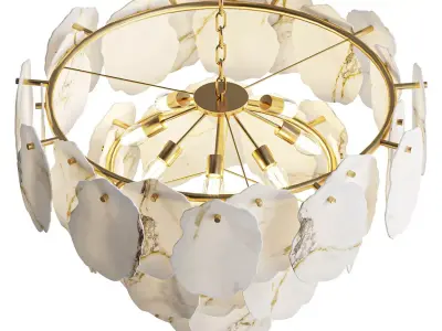  Leon Alabaster Chandelier 3D model