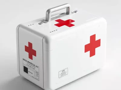 Space Grade First Aid Kit Low-poly 3D model