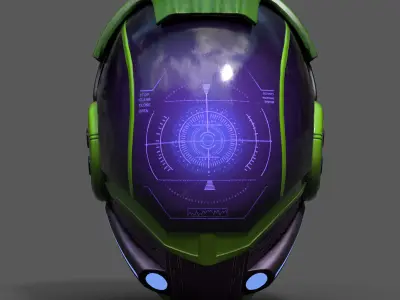Helmet scifi fantasy armor develop fantasy combat military  Low-poly 3D model