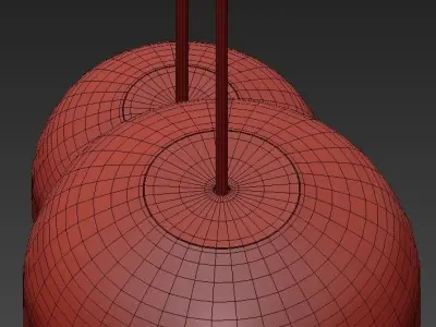 MOLLY hanging lamp with five balls 3D model