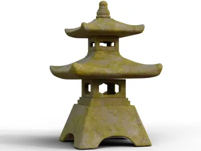 Japanese Toro Lantern 3D model