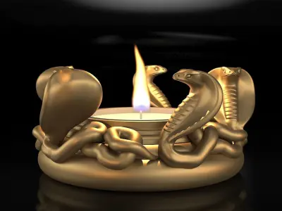 TEALIGHT HOLDER COBRA V2 3D print model