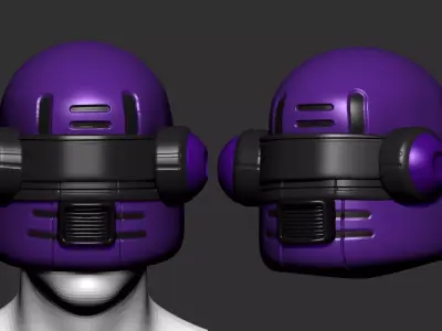 helmet high poly sculpt 3d printable  3D model 108