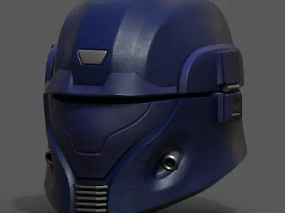 Helmet scifi space protection futuristic technology  Low-poly 3D model